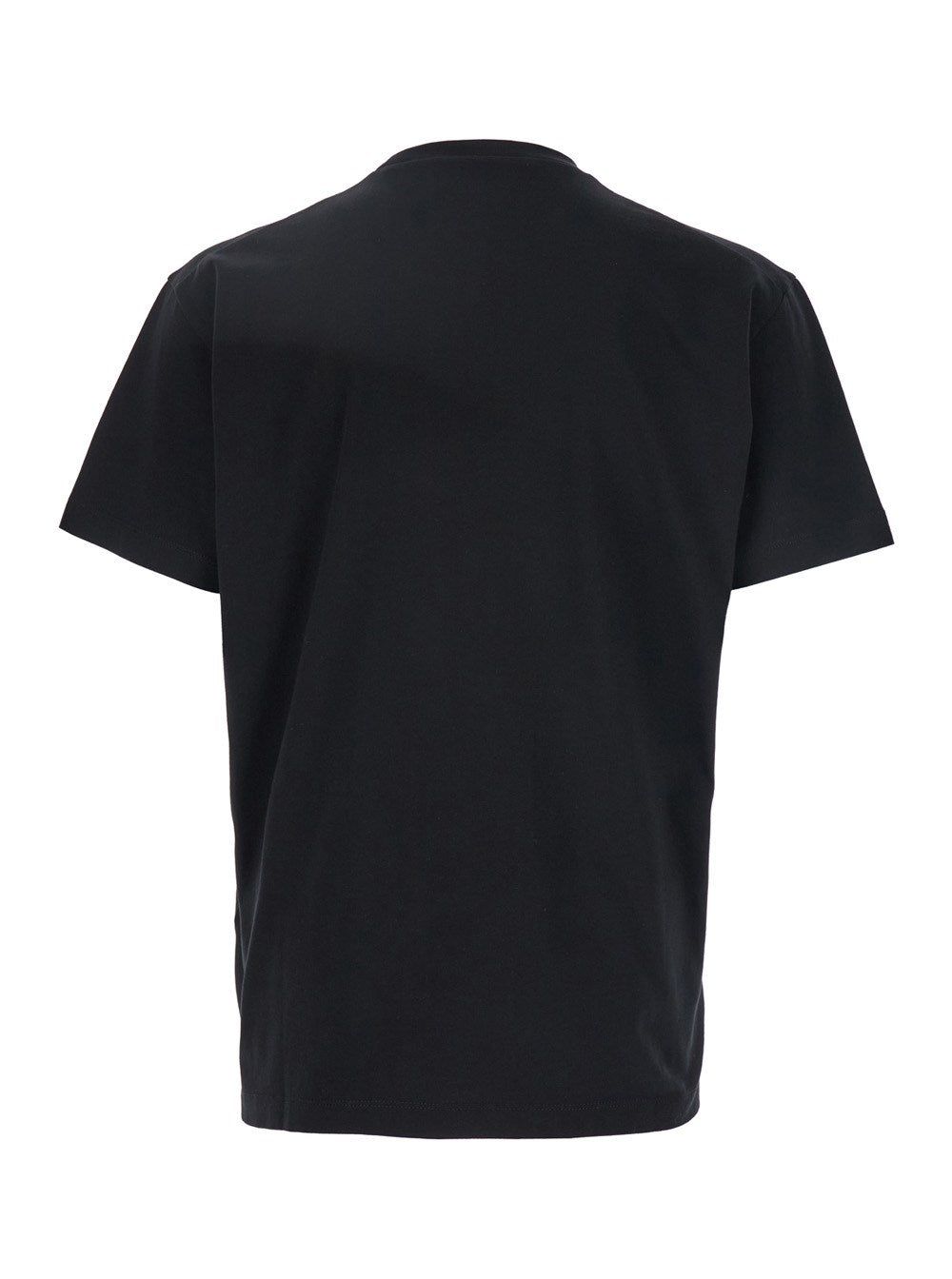 Dsquared2 Black T-Shirt with Chest Logo Application in Cotton Man