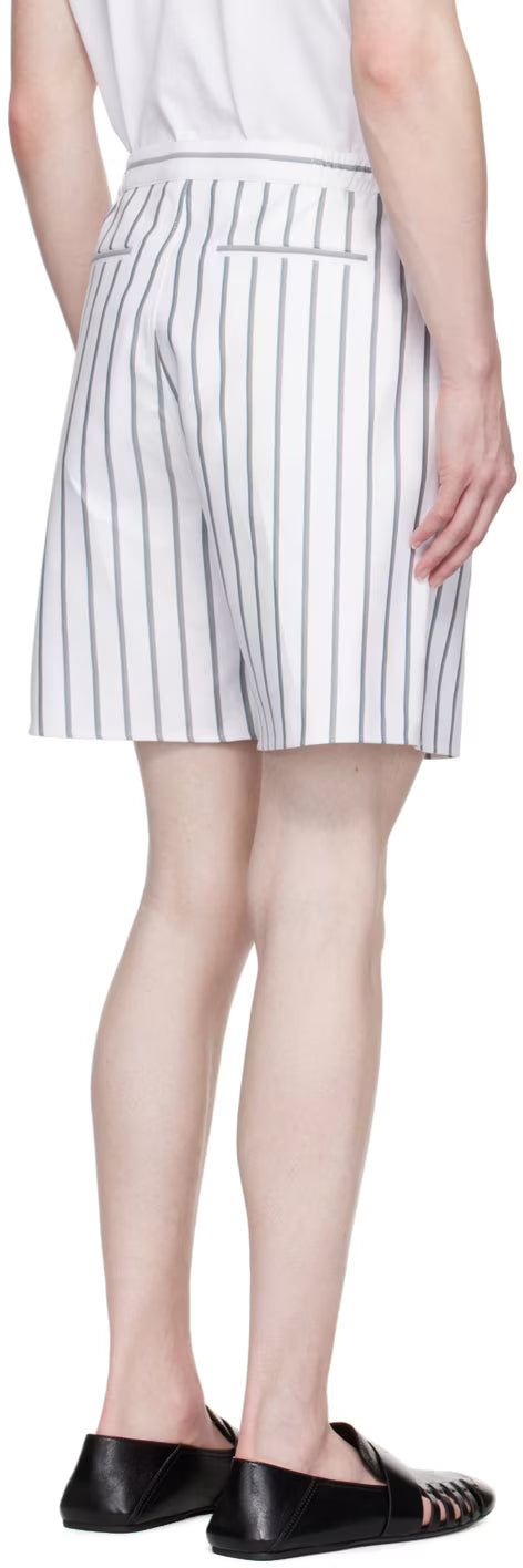 Ferragamo White & Green Informal Shorts