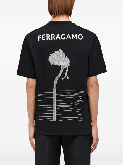 Ferragamo Printed Cotton T-Shirt