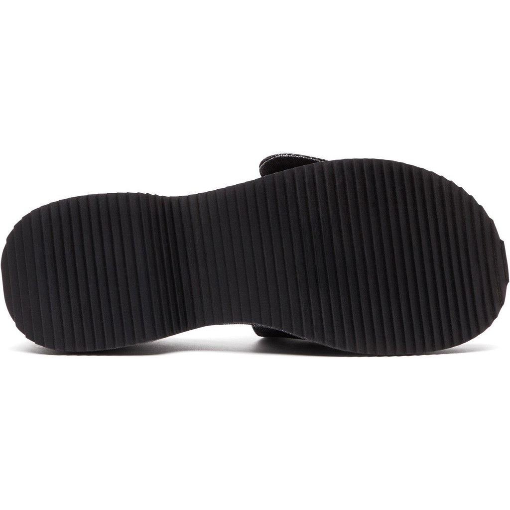 Women's Denim Slide Flat Sandals