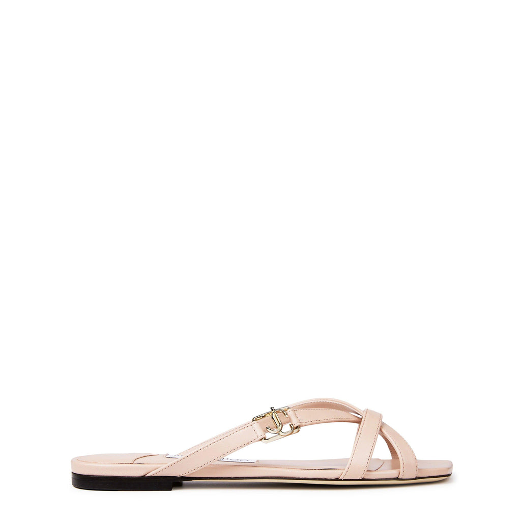 Jess Leather Crisscross Flat Sandals
