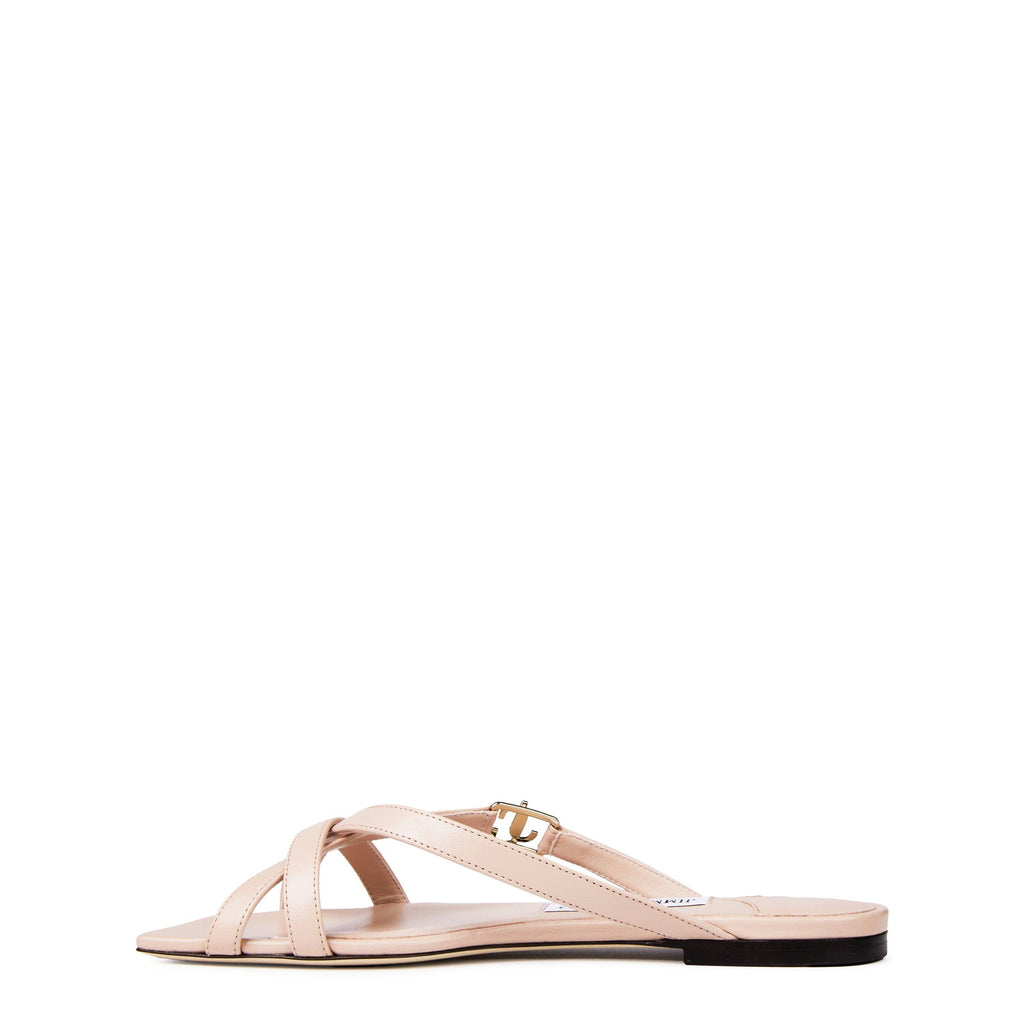 Jess Leather Crisscross Flat Sandals