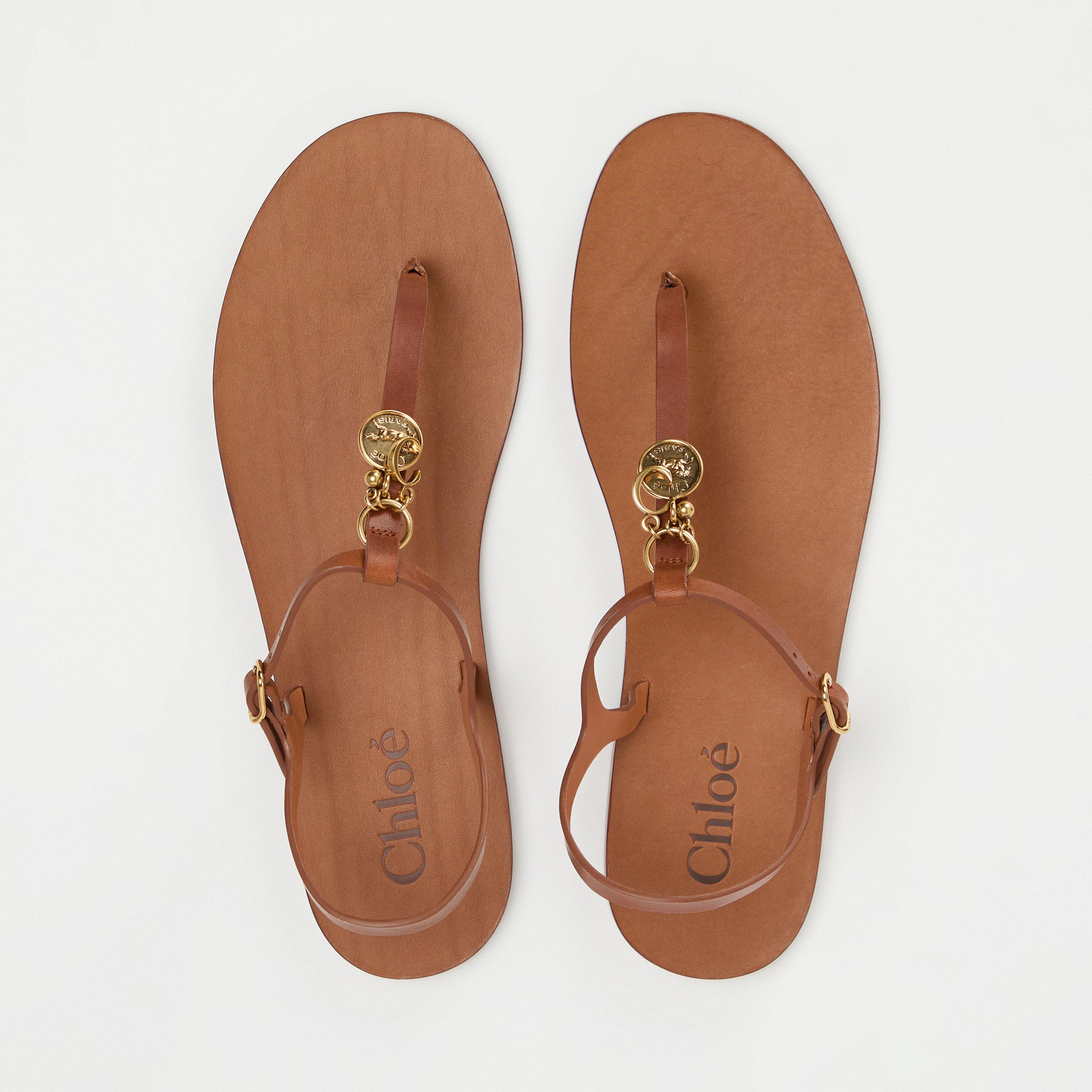 's Charms Adjustable Ankle Strap Flat Sandals
