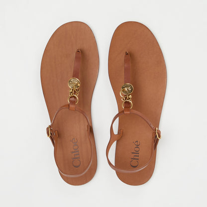 's Charms Adjustable Ankle Strap Flat Sandals