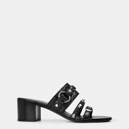 City Structured Heel Ankle Fastening Heeled Sandals
