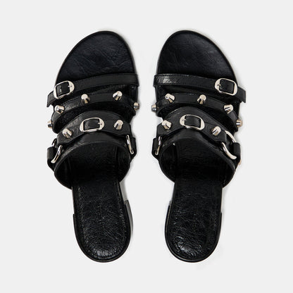 City Structured Heel Ankle Fastening Heeled Sandals