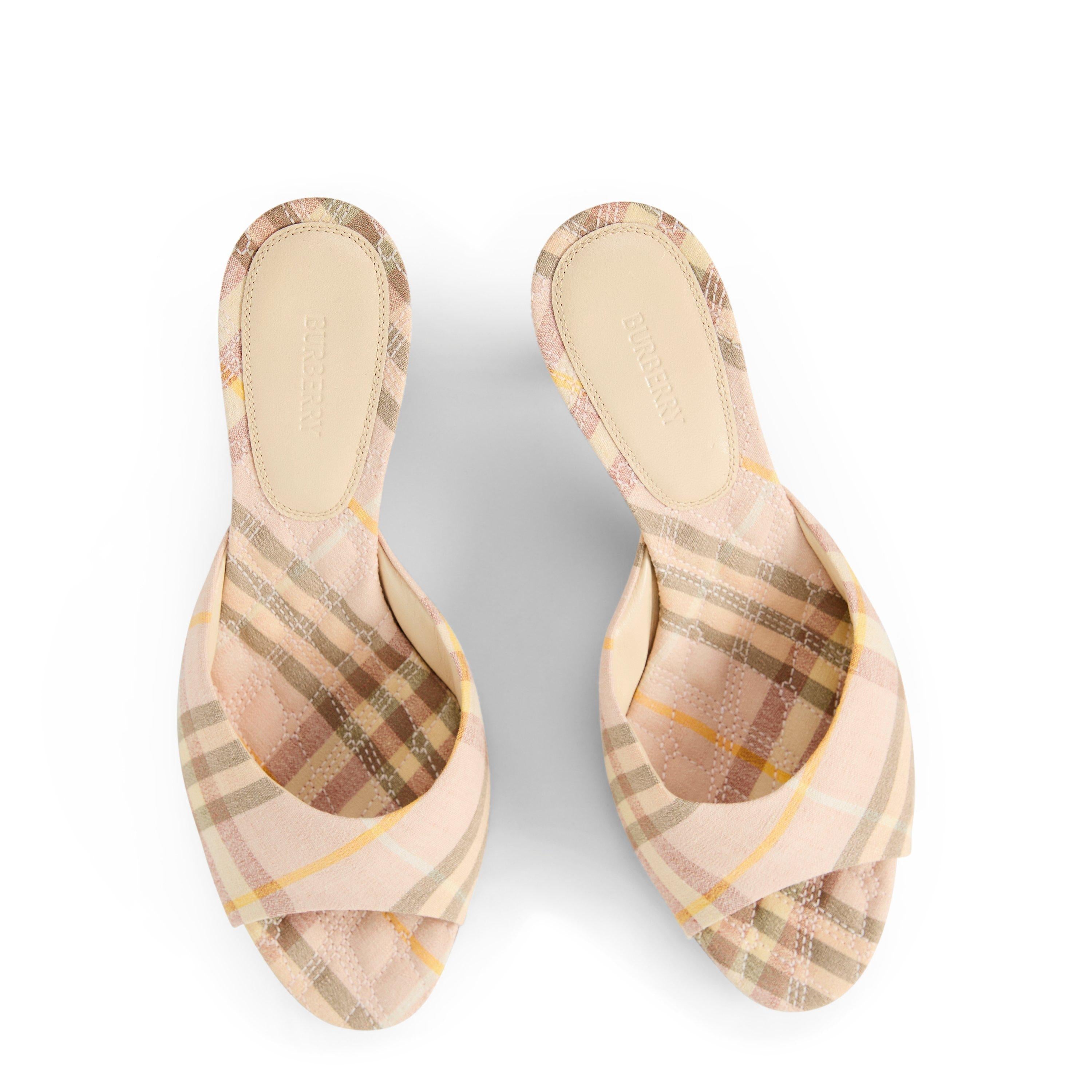 Check 65mm Mews Low Mules
