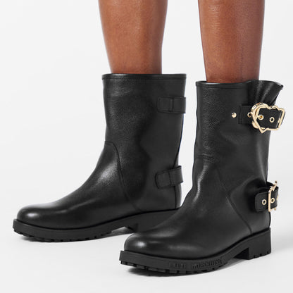 Side Zip Biker Boots