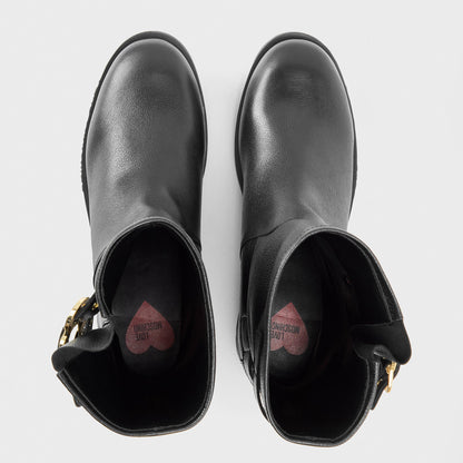 Side Zip Biker Boots