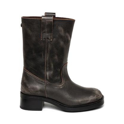 Benedict Side Zip Biker Boots