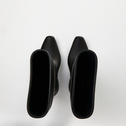 Structured Ankle Heeled Boots