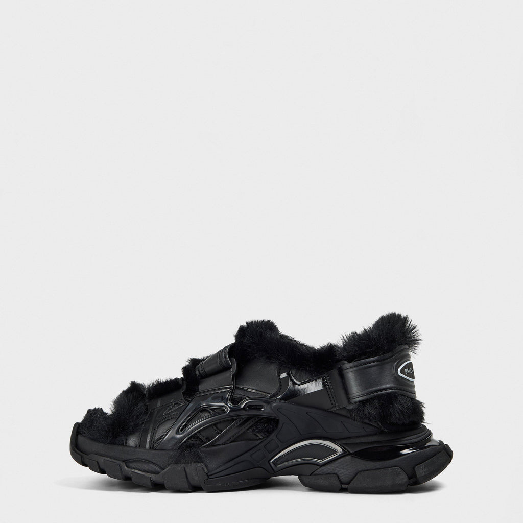 Track Faux-Shearling Sandals