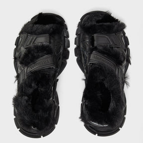 Track Faux-Shearling Sandals