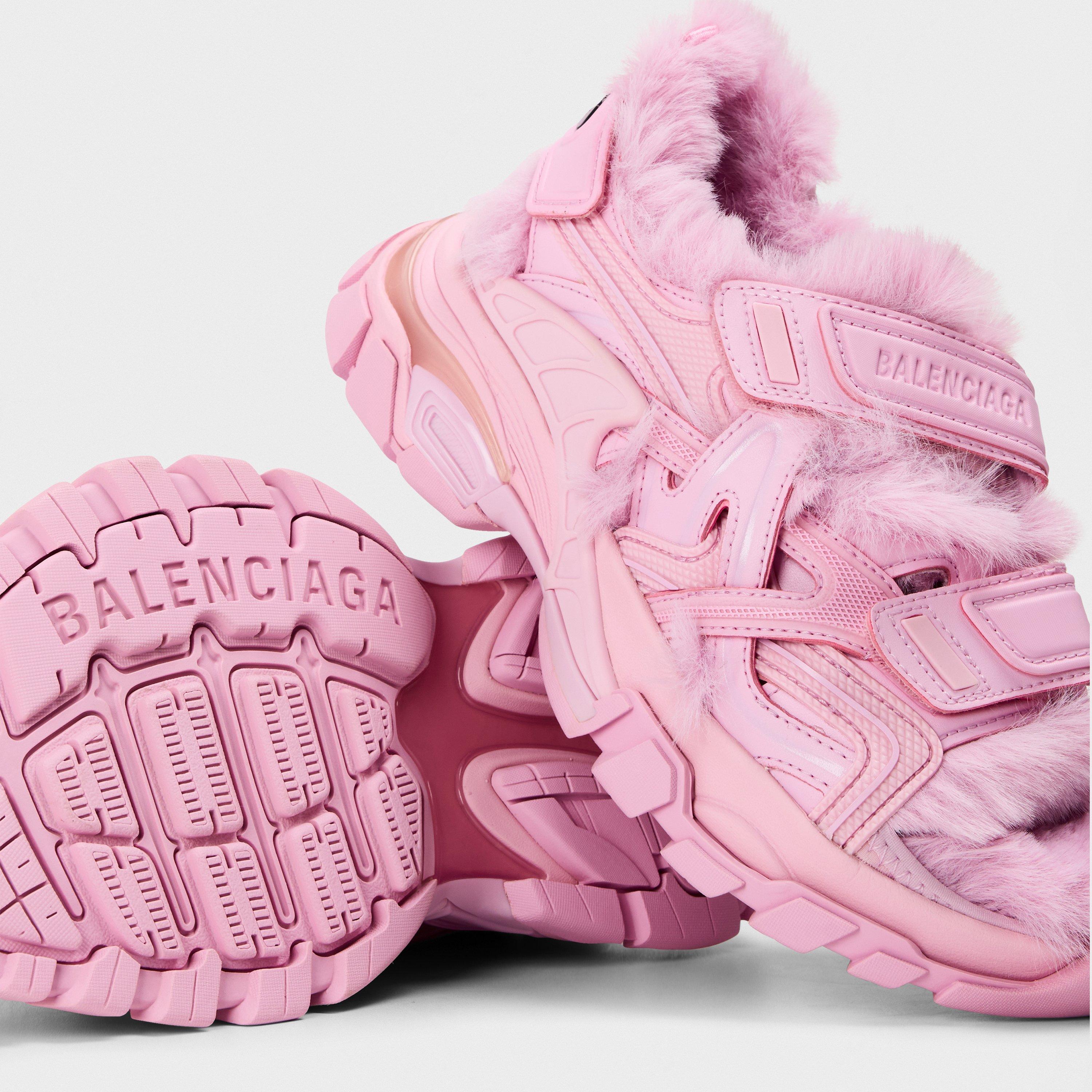 Track Faux-Shearling Sandals