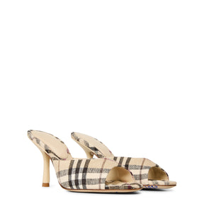 Check 90mm Mews High Mules