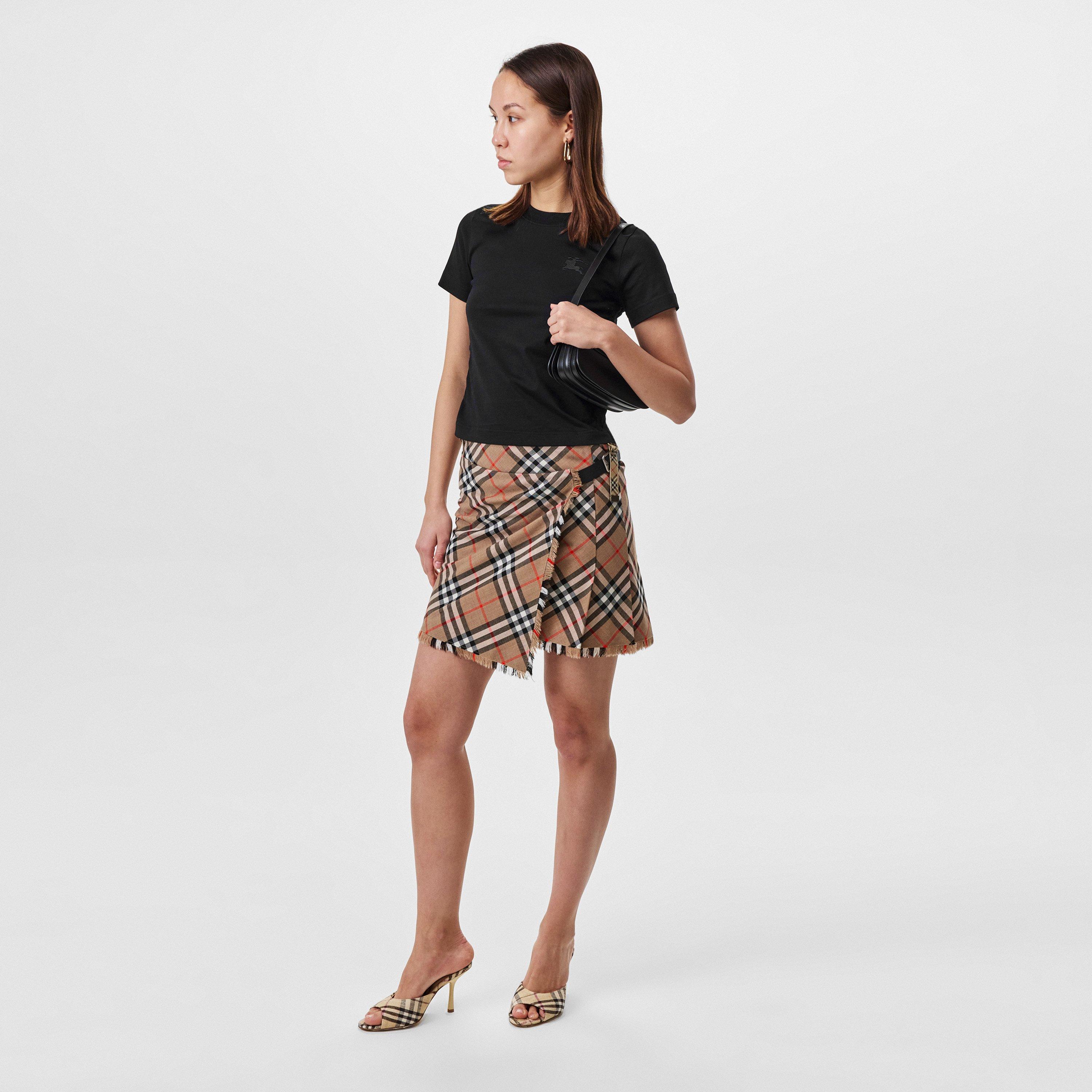 Check 90mm Mews High Mules