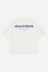Box t-shirt - oat/estate blue
