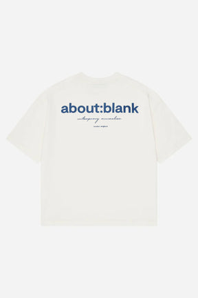 Box t-shirt - oat/estate blue