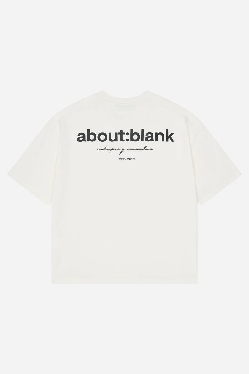 Box t-shirt - oat / black