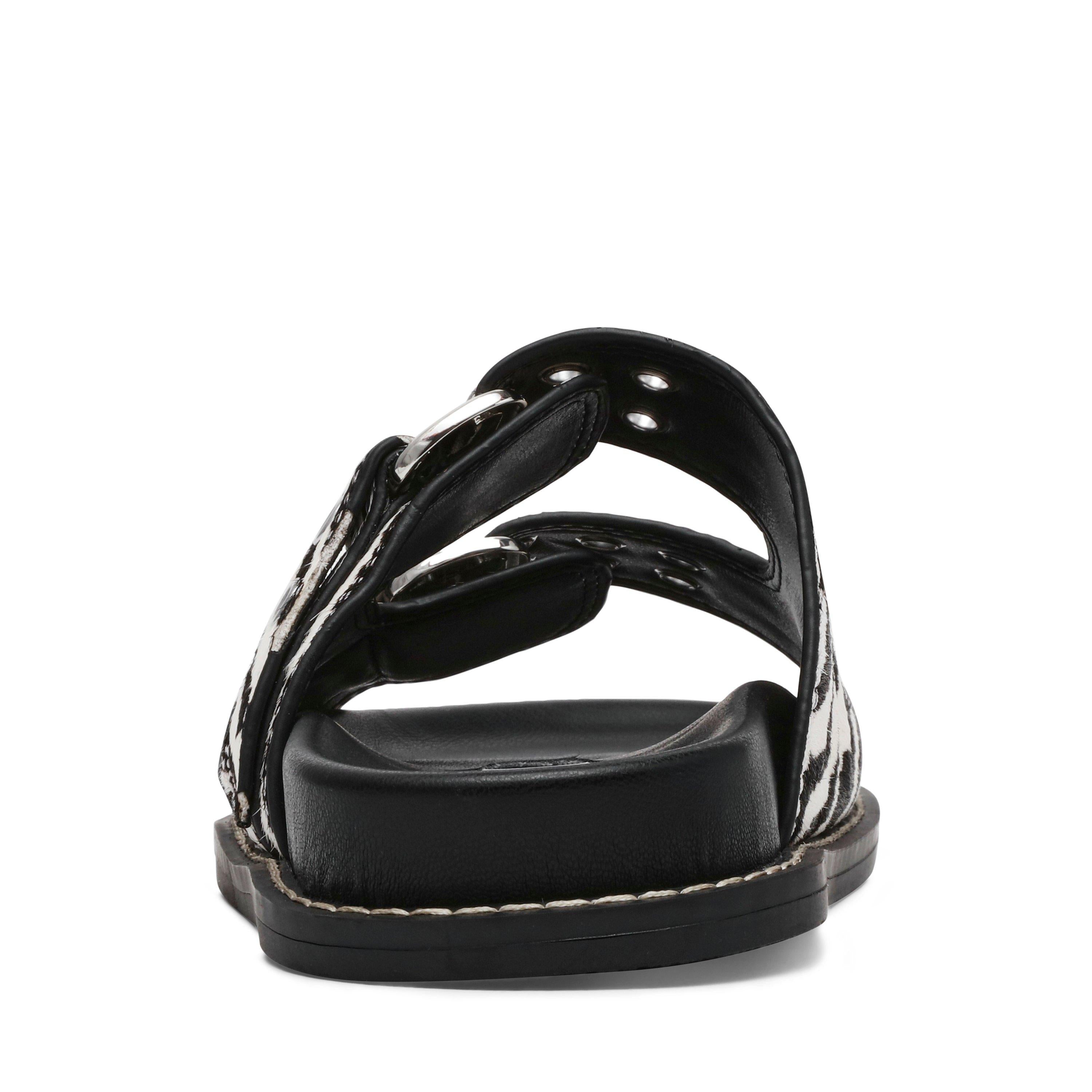 Agent Zebra Print Flat Sandals