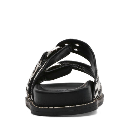 Agent Zebra Print Flat Sandals