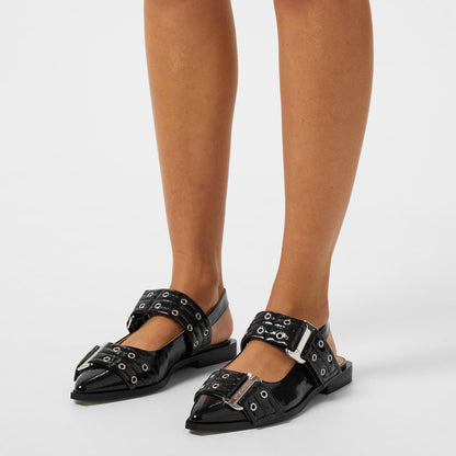 Grand Ave Buckle Ballet Pumps