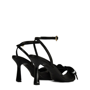 Logo Bow Heeled Sandals