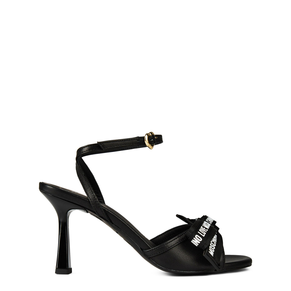 Logo Bow Heeled Sandals