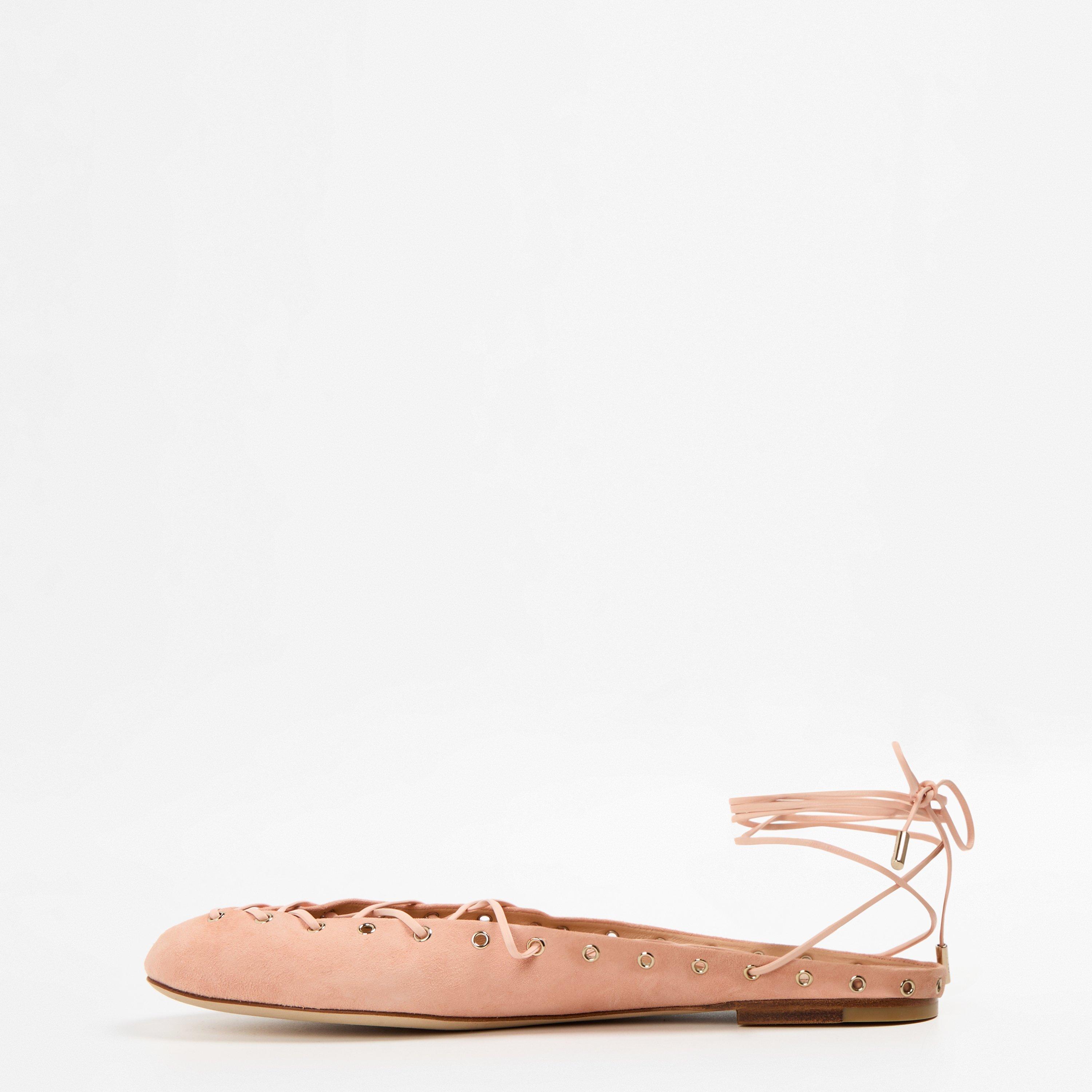 Ghillie Ankle Lacing Flat Ballet Pumps