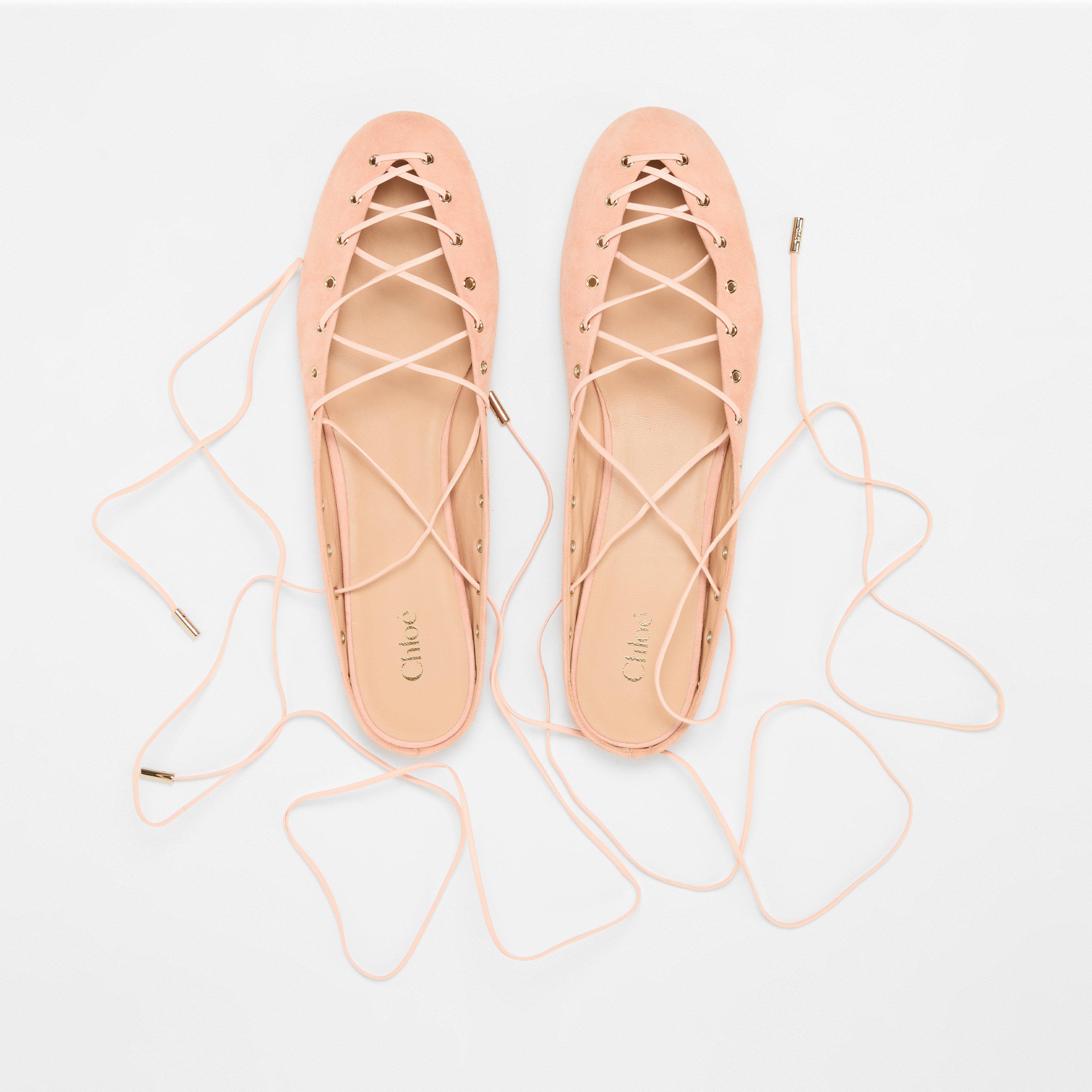 Ghillie Ankle Lacing Flat Ballet Pumps
