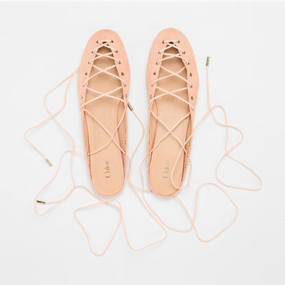 Ghillie Ankle Lacing Flat Ballet Pumps
