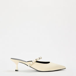 Elsa Stn Heeled Mule