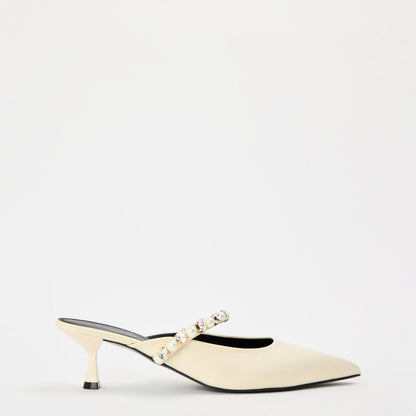 Elsa Stn Heeled Mule
