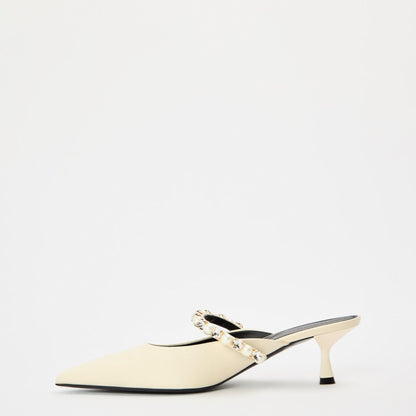 Elsa Stn Heeled Mule