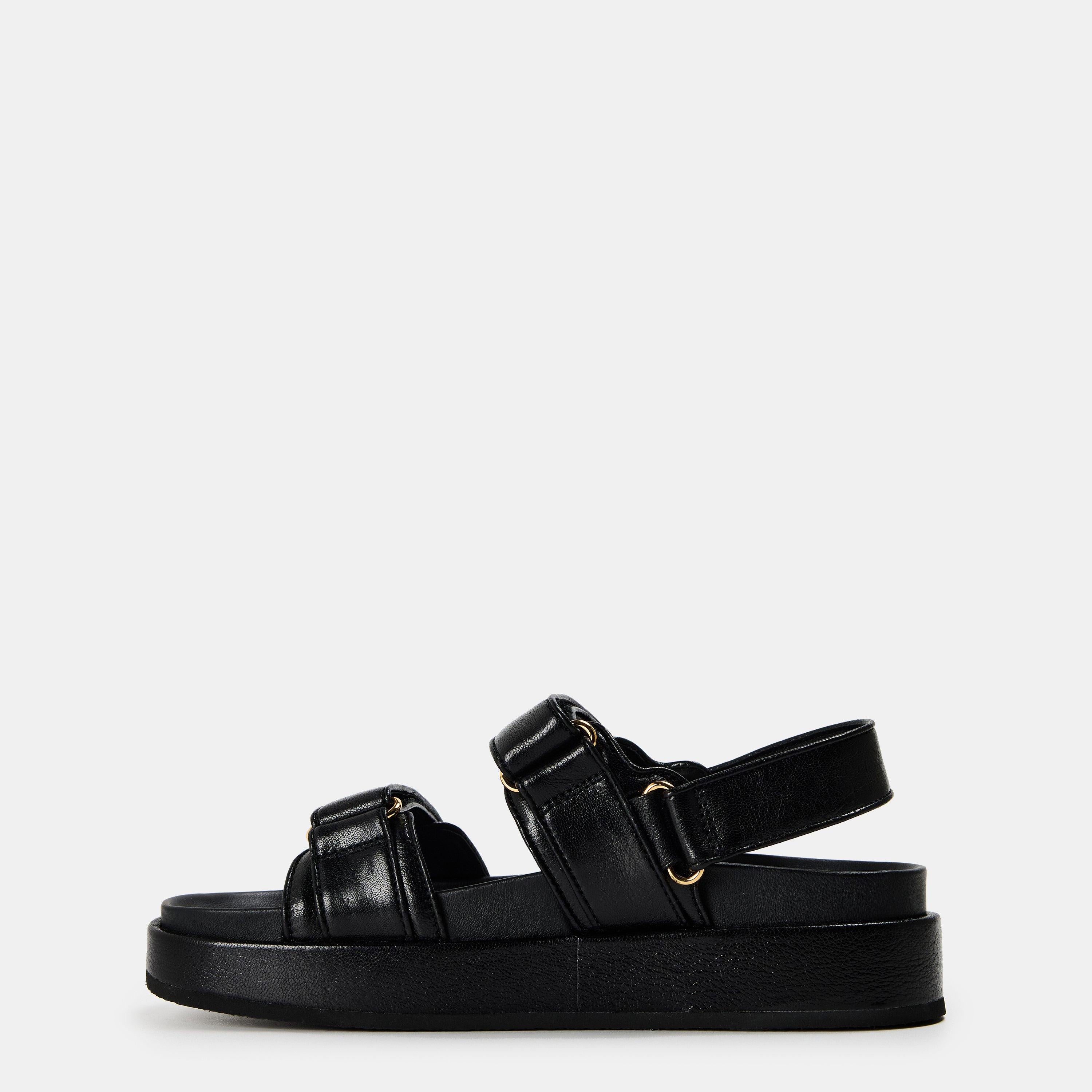 Kira Leather Flat Sandals