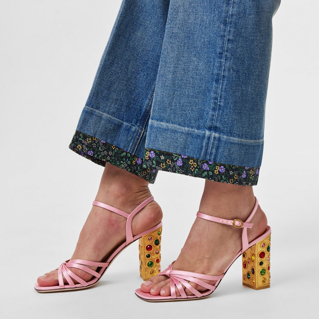 Crystal 90mm Satin Sandals