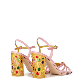 Crystal 90mm Satin Sandals