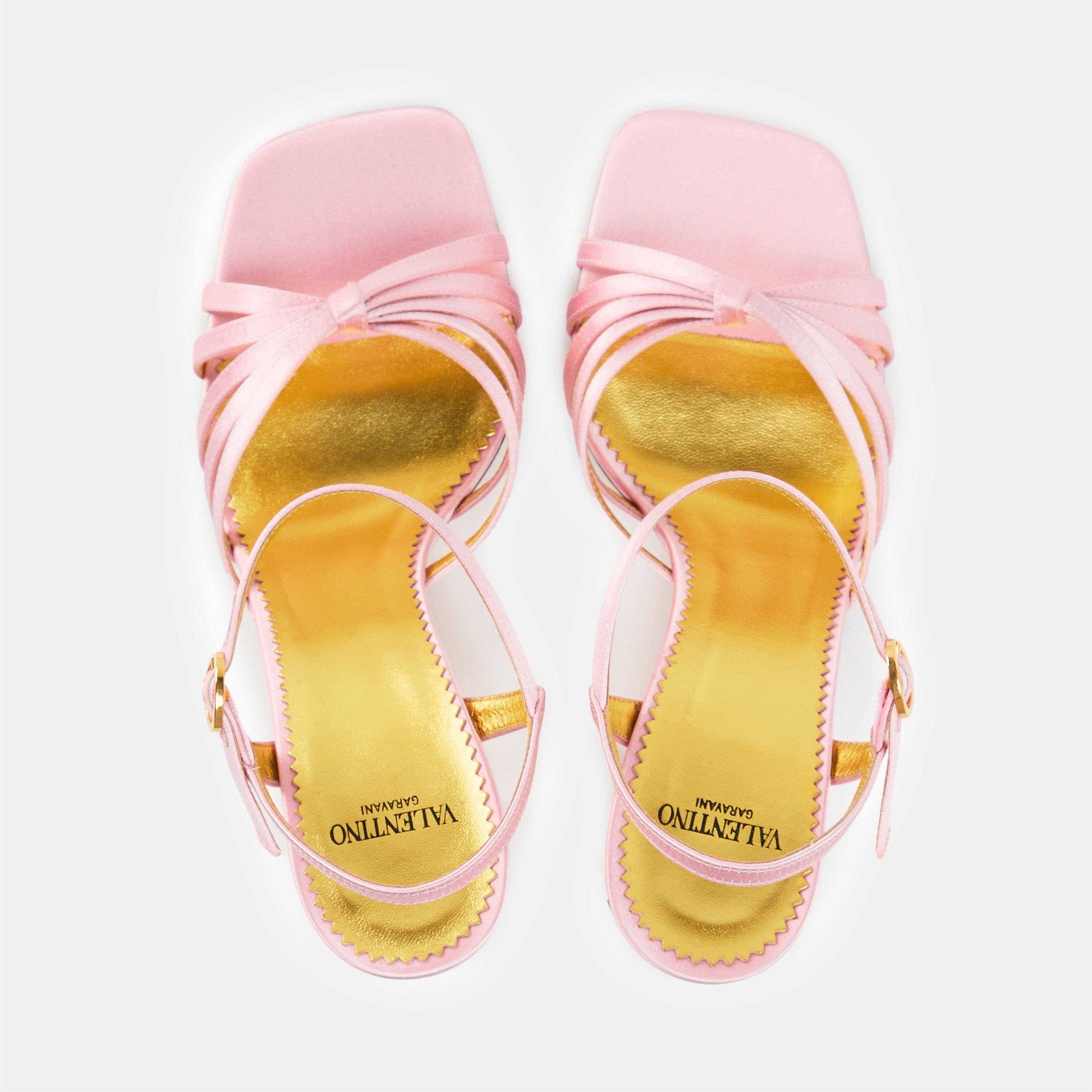 Crystal 90mm Satin Sandals