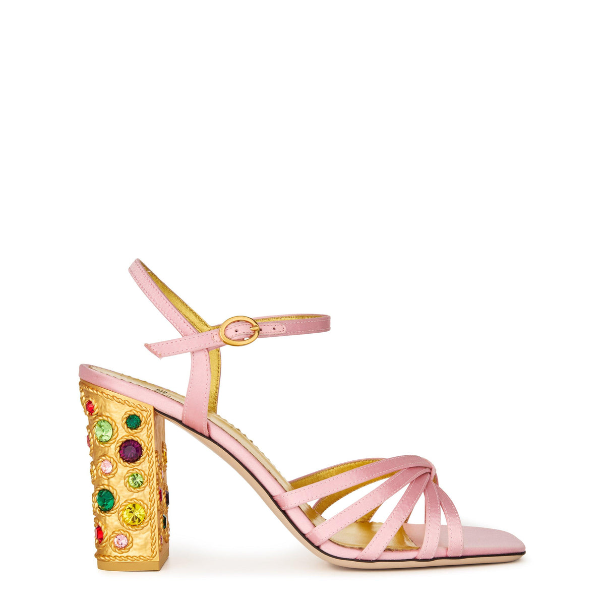 Crystal 90mm Satin Sandals