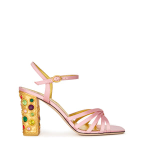 Crystal 90mm Satin Sandals