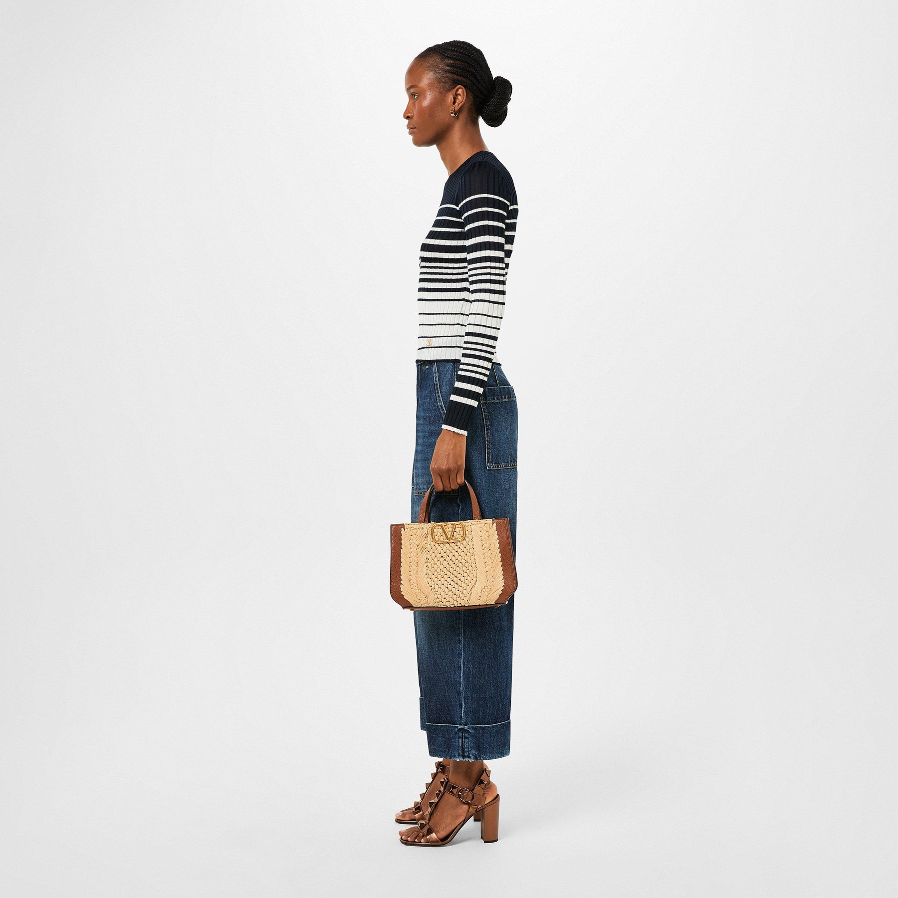 Roman Stud Calfskin 90mm Sandals