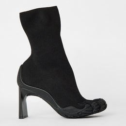 Structured Designer Ankle Heeled Boots