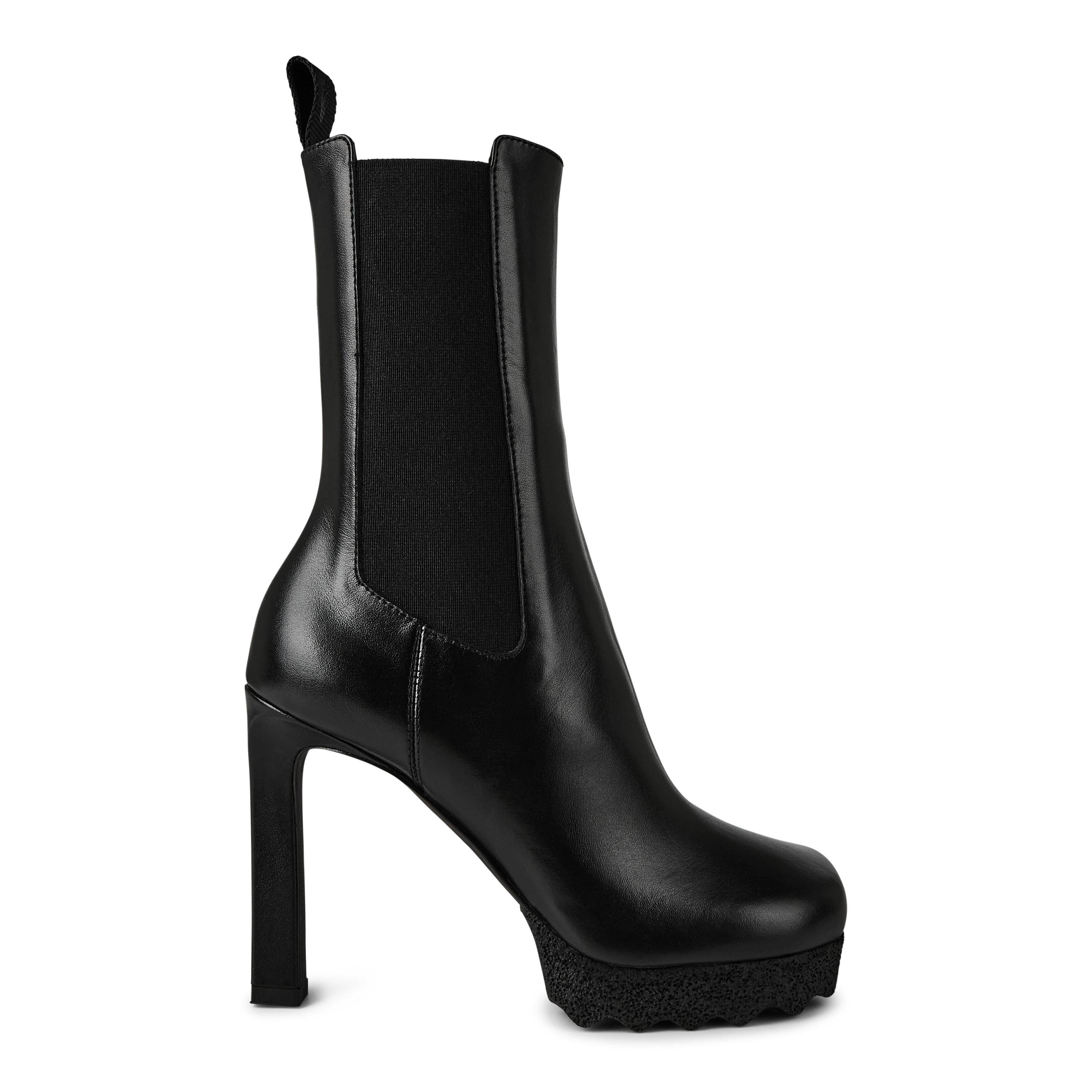 Calf Leather Sponge Heel Boots
