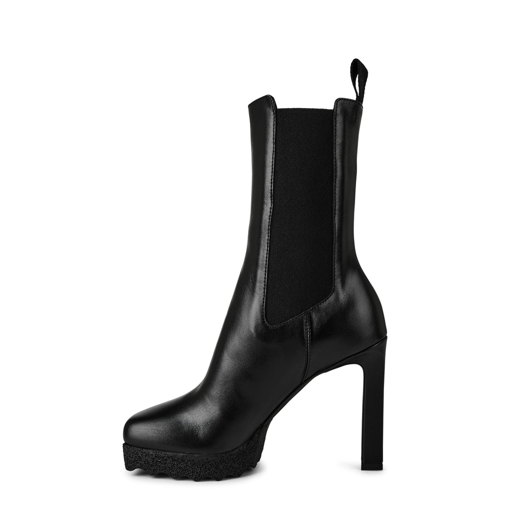 Calf Leather Sponge Heel Boots