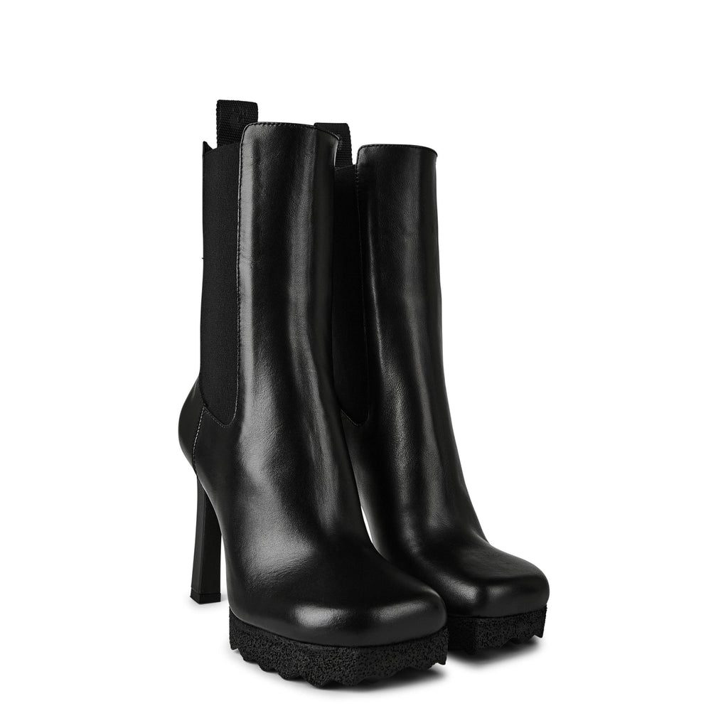 Calf Leather Sponge Heel Boots