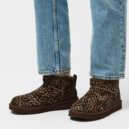 Ultra Mini Leopard Print Snug Boots