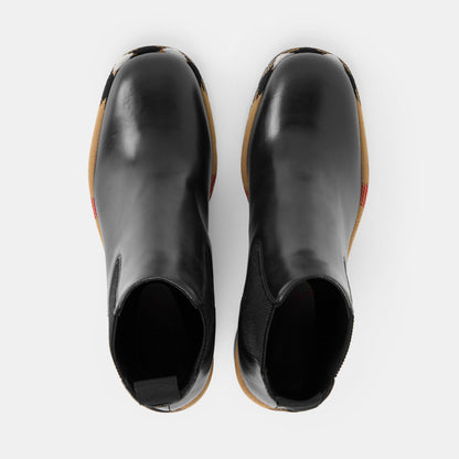 Burb Gravel Sculpted Heel Ankle Boots