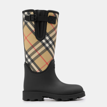Concealed Zip Architectural Heel Knee High Boots