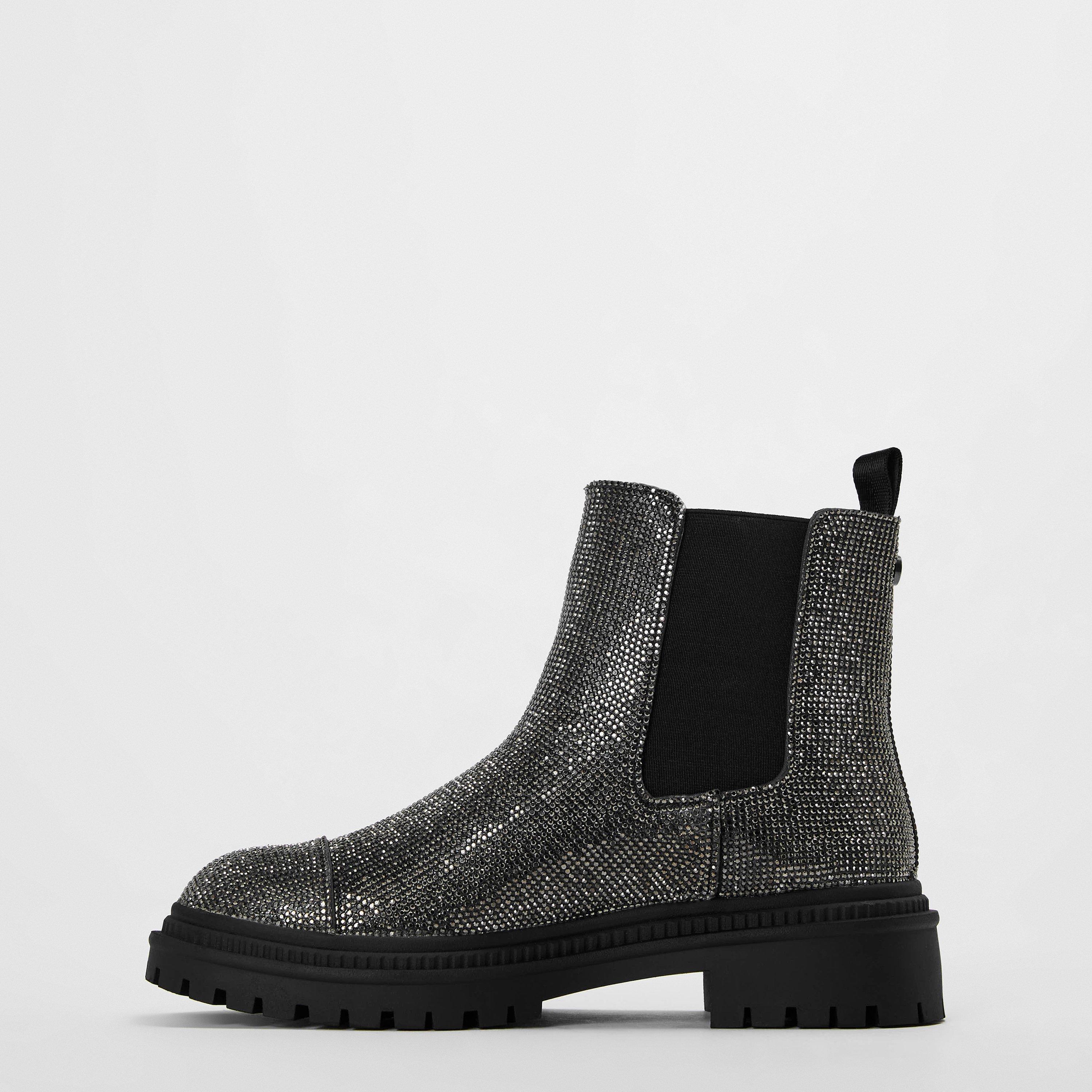 Moonlit Flat Ankle Boots