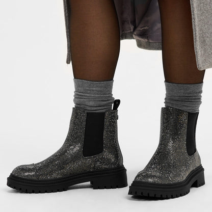 Moonlit Flat Ankle Boots